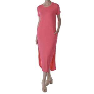 NEW LNBF Pink Bamboo Stretch Maxi Dress Size Small